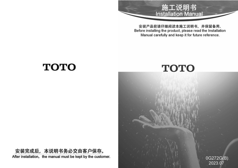 Toto TBW01015 Series User manual Toto TBW01015 Series User manual