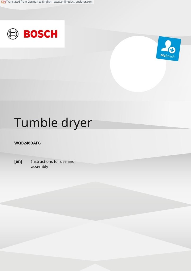 Bosch WQB246DAFG User manual