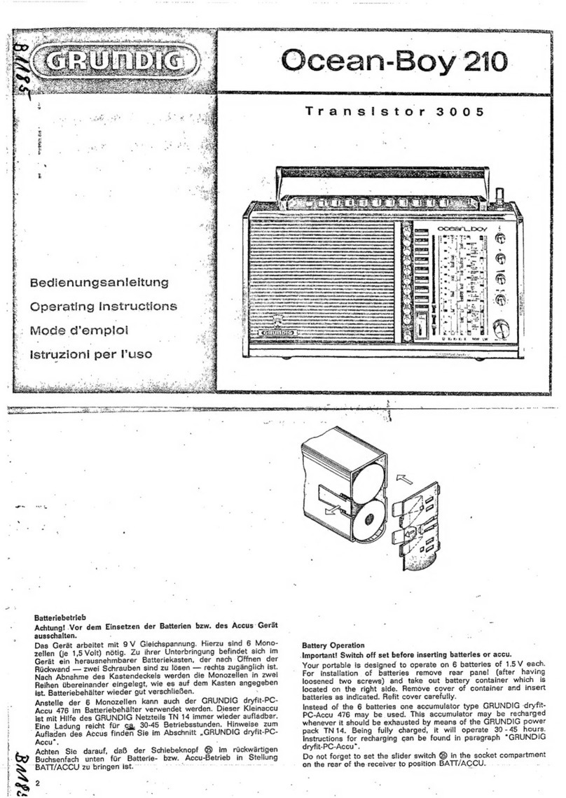 Grundig Ocean-Boy 210 User manual