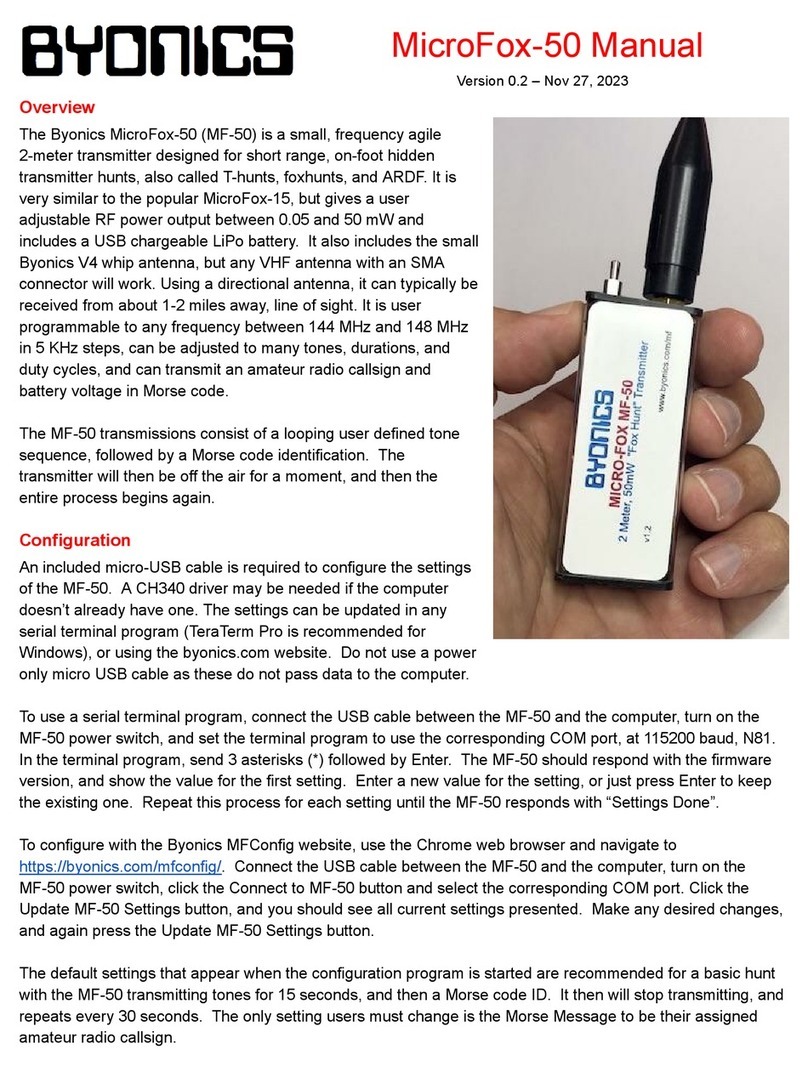 BYONICS MicroFox-50 User manual