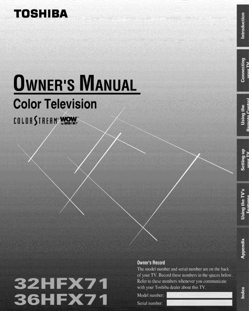 Toshiba 32HFX71 User manual