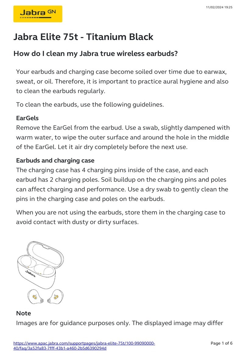 Jabra Elite 75t Titanium Black quick start guide