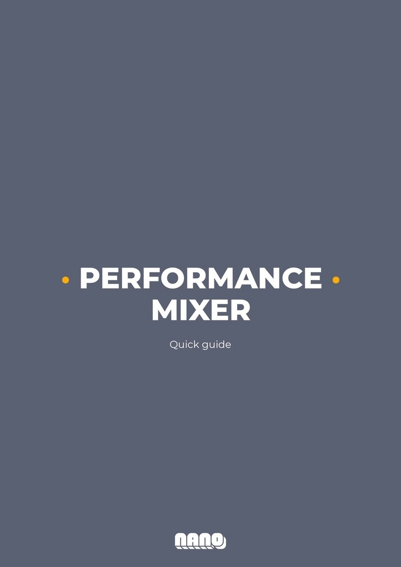 NANO PERFORMANCE MIXER quick guide