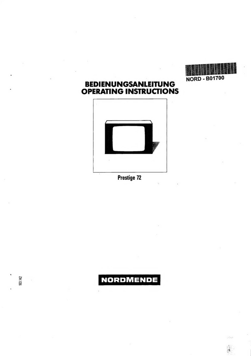 Nordmende Prestige 72 operating instructions