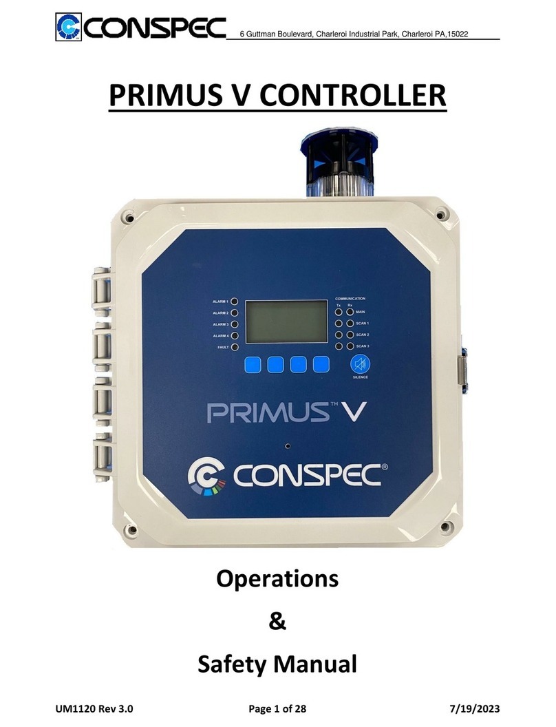 Conspec Controls PRIMUS V Operation & safety manual Conspec Controls PRIMUS V Operation & safety manual