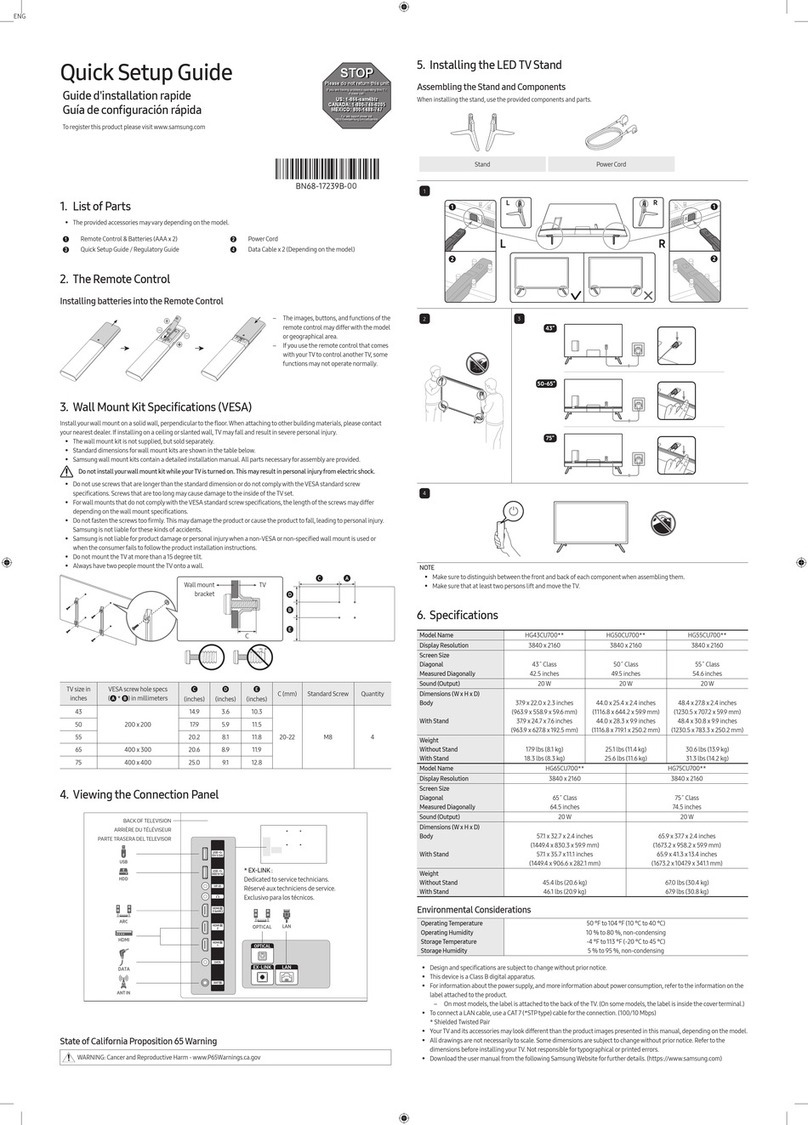 Samsung HG43CU700 Series User manual Samsung HG43CU700 Series User manual