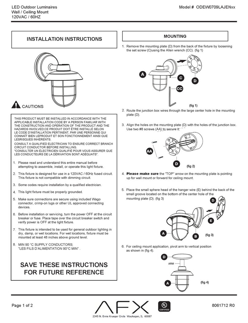 AFX ODEW0709LAJEN Series installation instructions