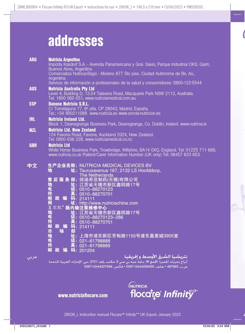Nutricia flocare Infinity Instructions for use
