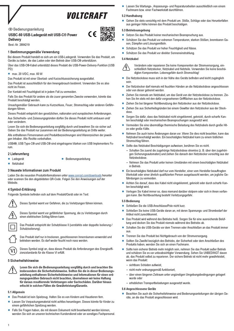 VOLTCRAFT USBC-60 User manual