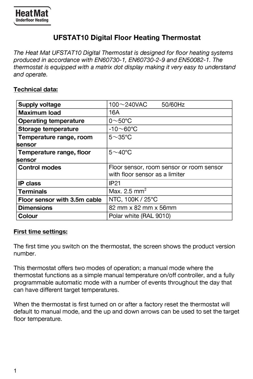 HeatMat UFSTAT10 User manual