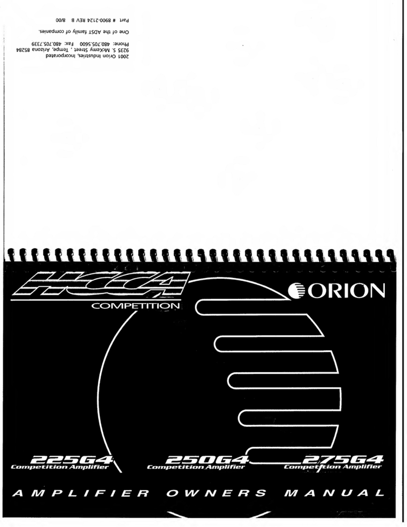 Orion HCCA 225G4 owner's manual