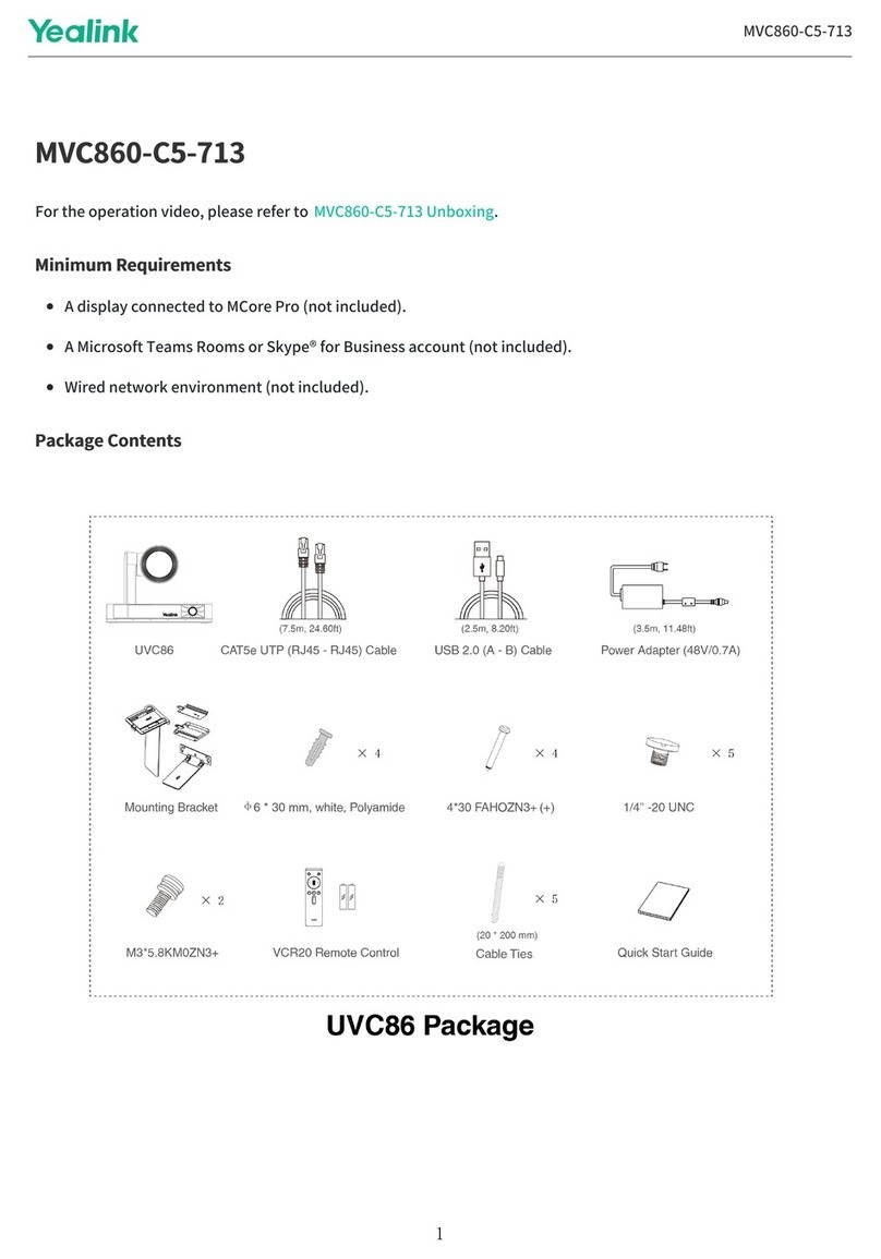 Yealink MVC860-C5-713 manual