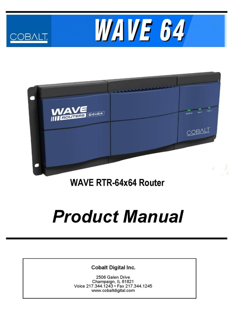 Cobalt Digital Inc WAVE 64 product manual