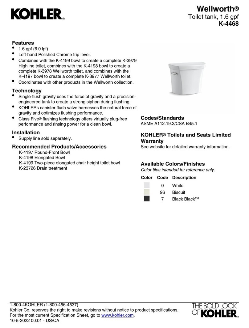 Kohler Wellworth K-4468 User manual
