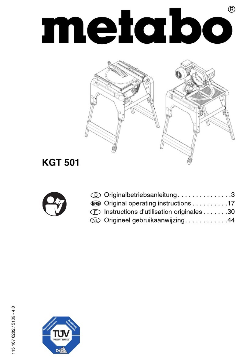 Metabo KGT 501 Original operating instructions