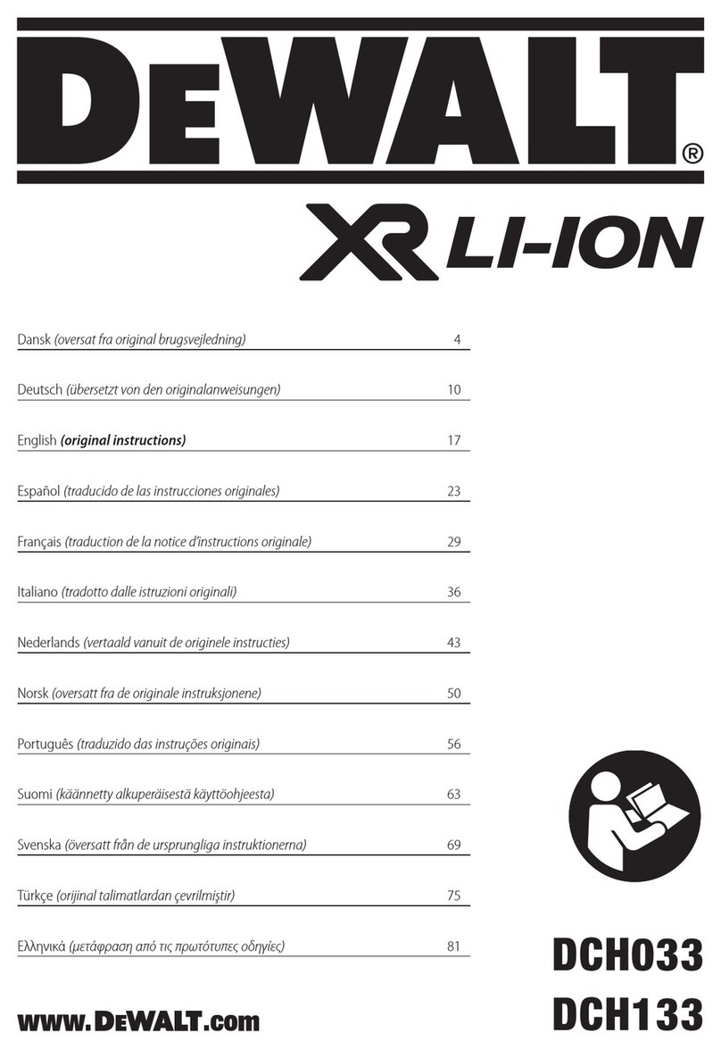 DeWalt DCH033 User manual