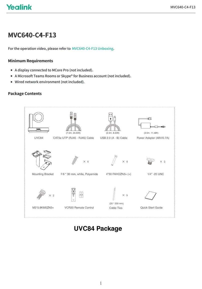 Yealink MVC640-C4-F13 User manual
