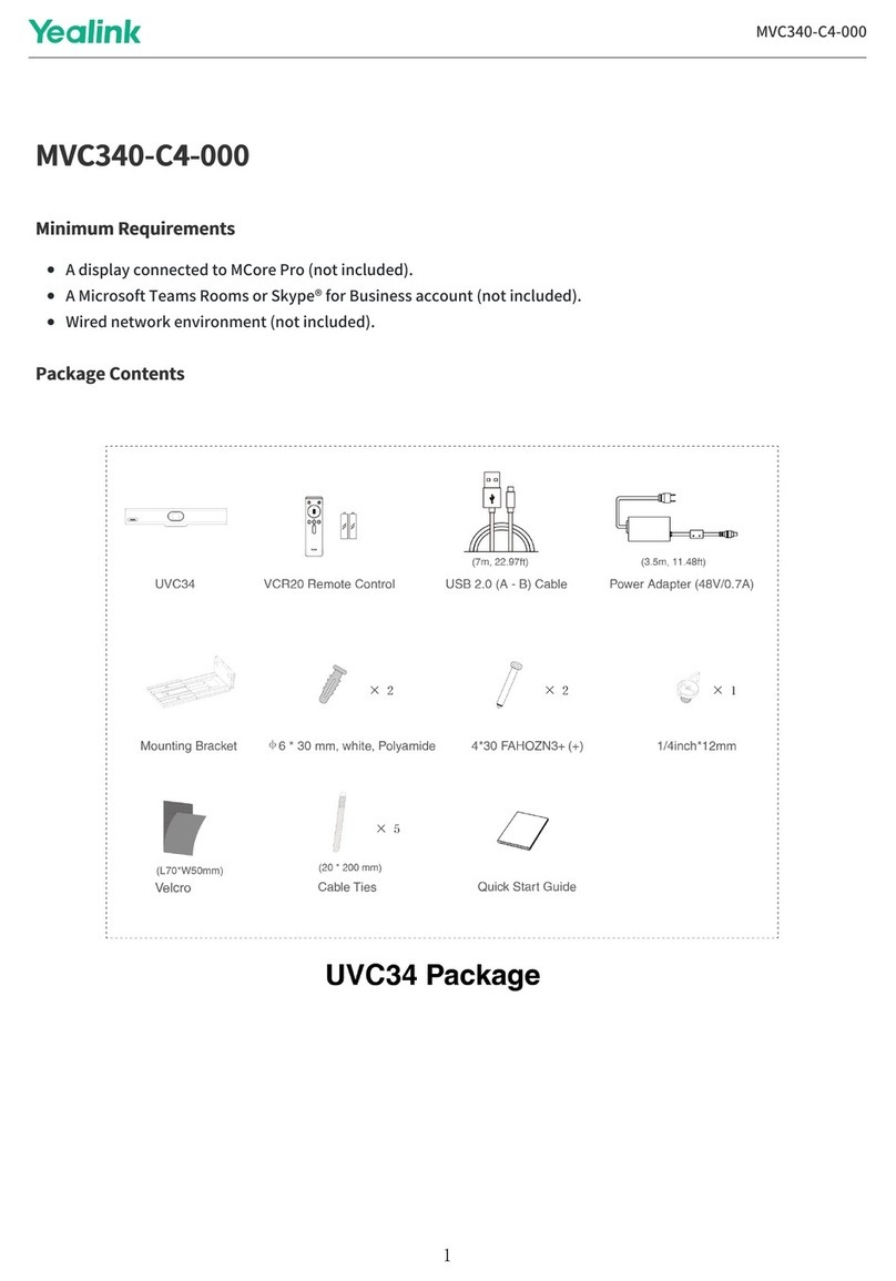 Yealink MVC340-C4-000 User manual Yealink MVC340-C4-000 User manual