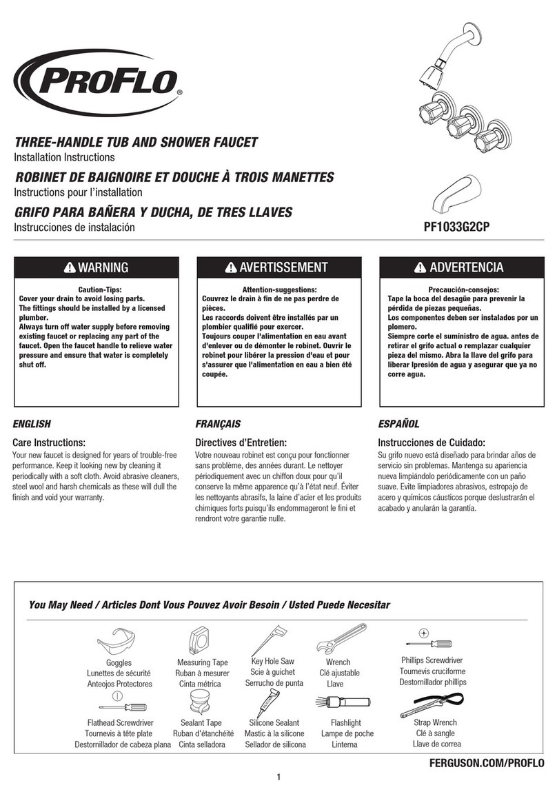 ProFlo PF1033G2CP installation instructions