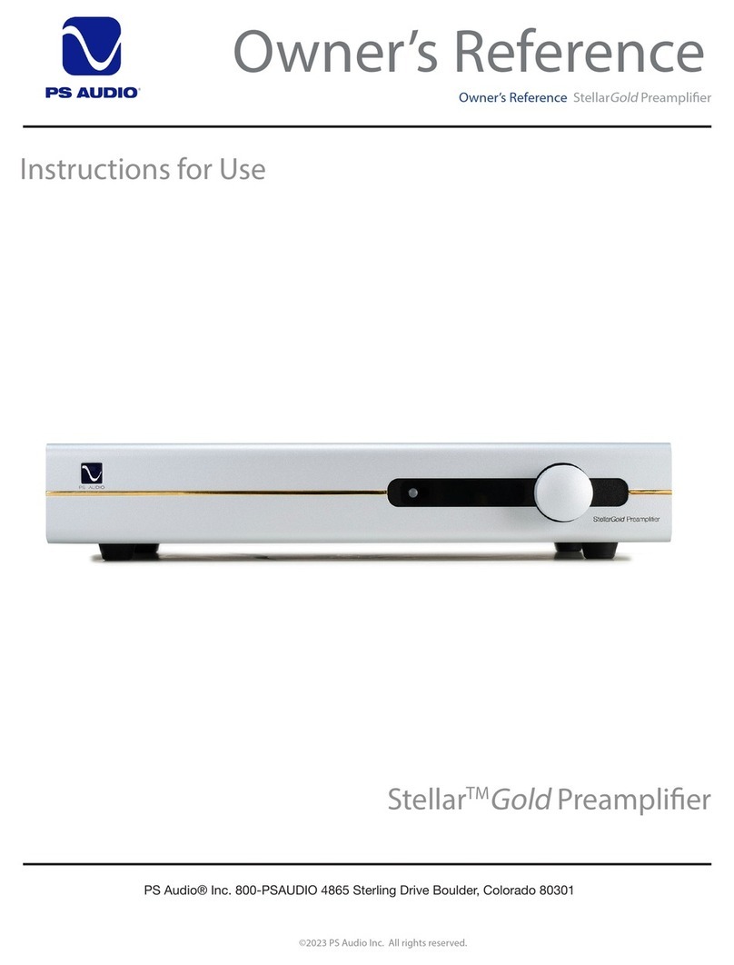 PS Audio Stellar Gold Quick start guide