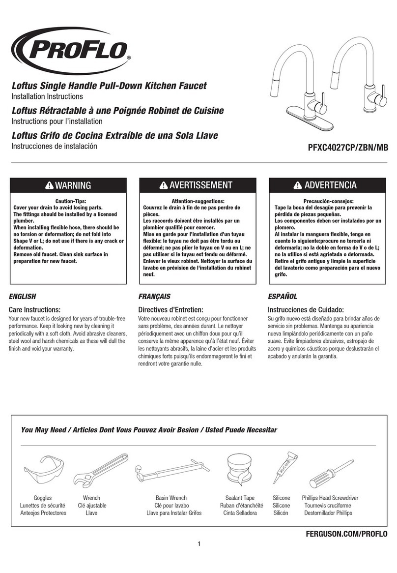 ProFlo PFXC4027CP installation instructions