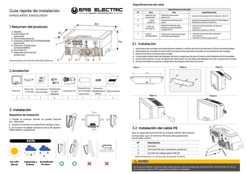 EAS Electric EINSOLAR15Y Quick installation guide EAS Electric EINSOLAR15Y Quick installation guide