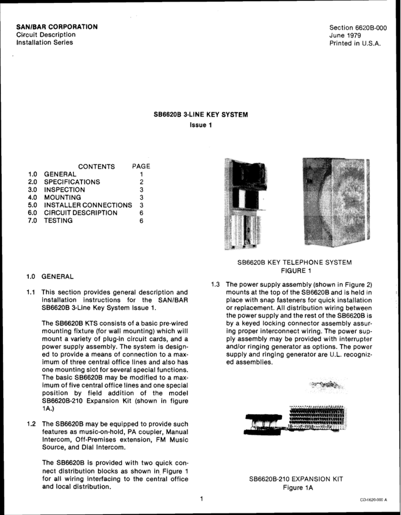 SAN/BAR SB6620B Operating and installation instructions