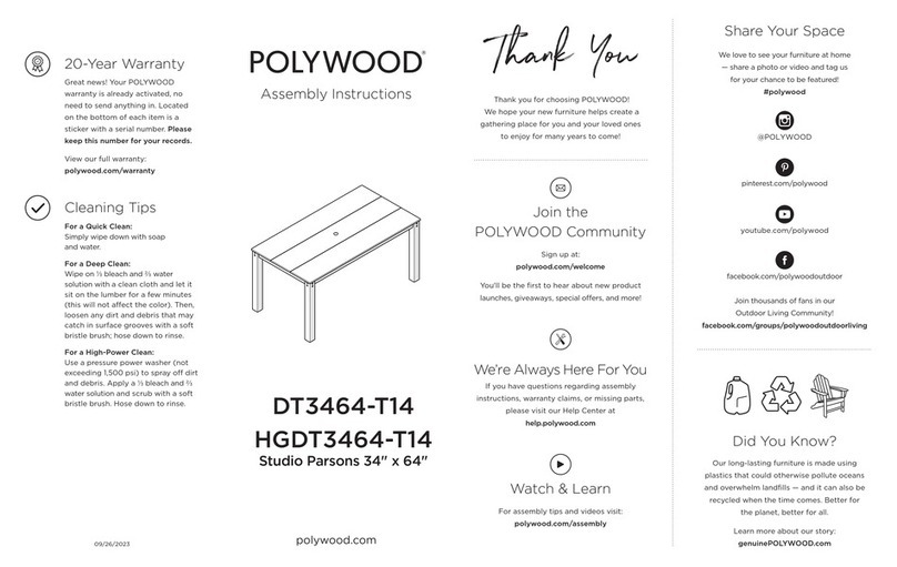 Polywood DT3464-T14 User manual