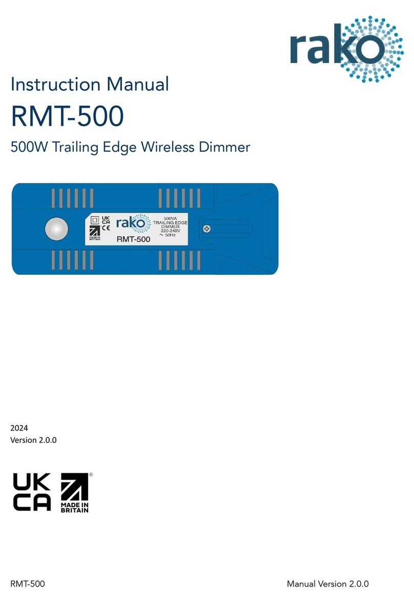 rako RMT-500 instruction manual