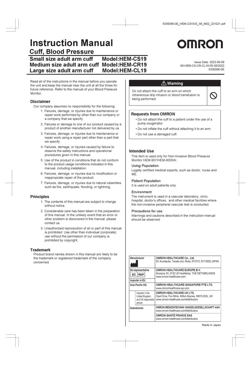 Omron HEM-CS19 User manual Omron HEM-CS19 User manual