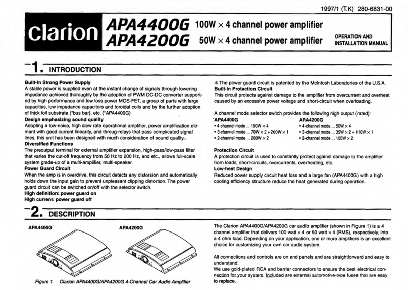 Clarion APA4400G User manual