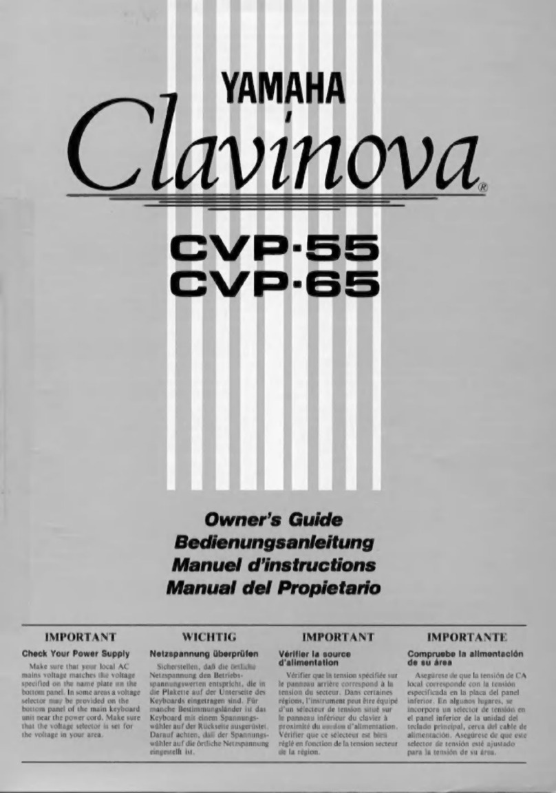 Yamaha Clavinova CVP-55 owner's guide Yamaha Clavinova CVP-55 owner's guide