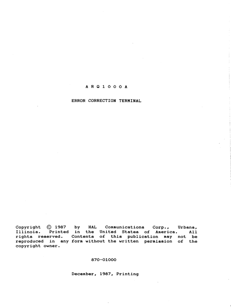 Hal Communications ARQ1000A manual