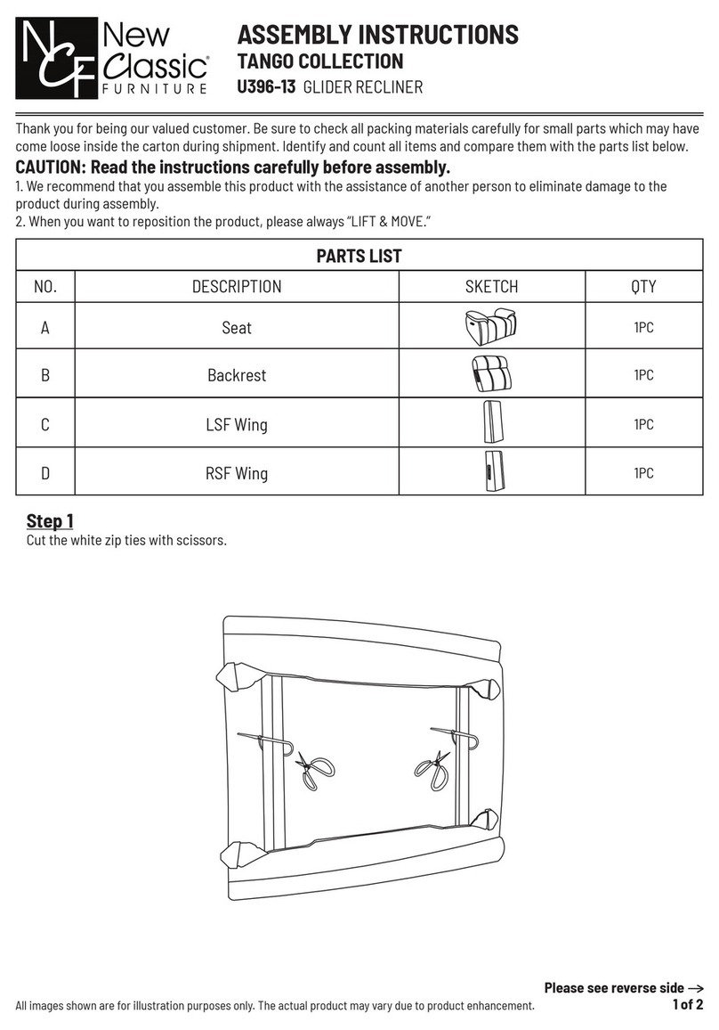 New Classic Furniture TANGO U396-13 Assembly instructions