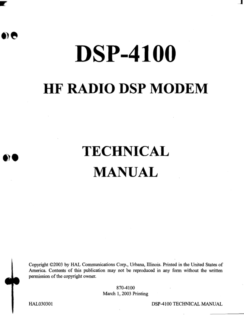 Hal Communications DSP-4100 Technical manual Hal Communications DSP-4100 Technical manual