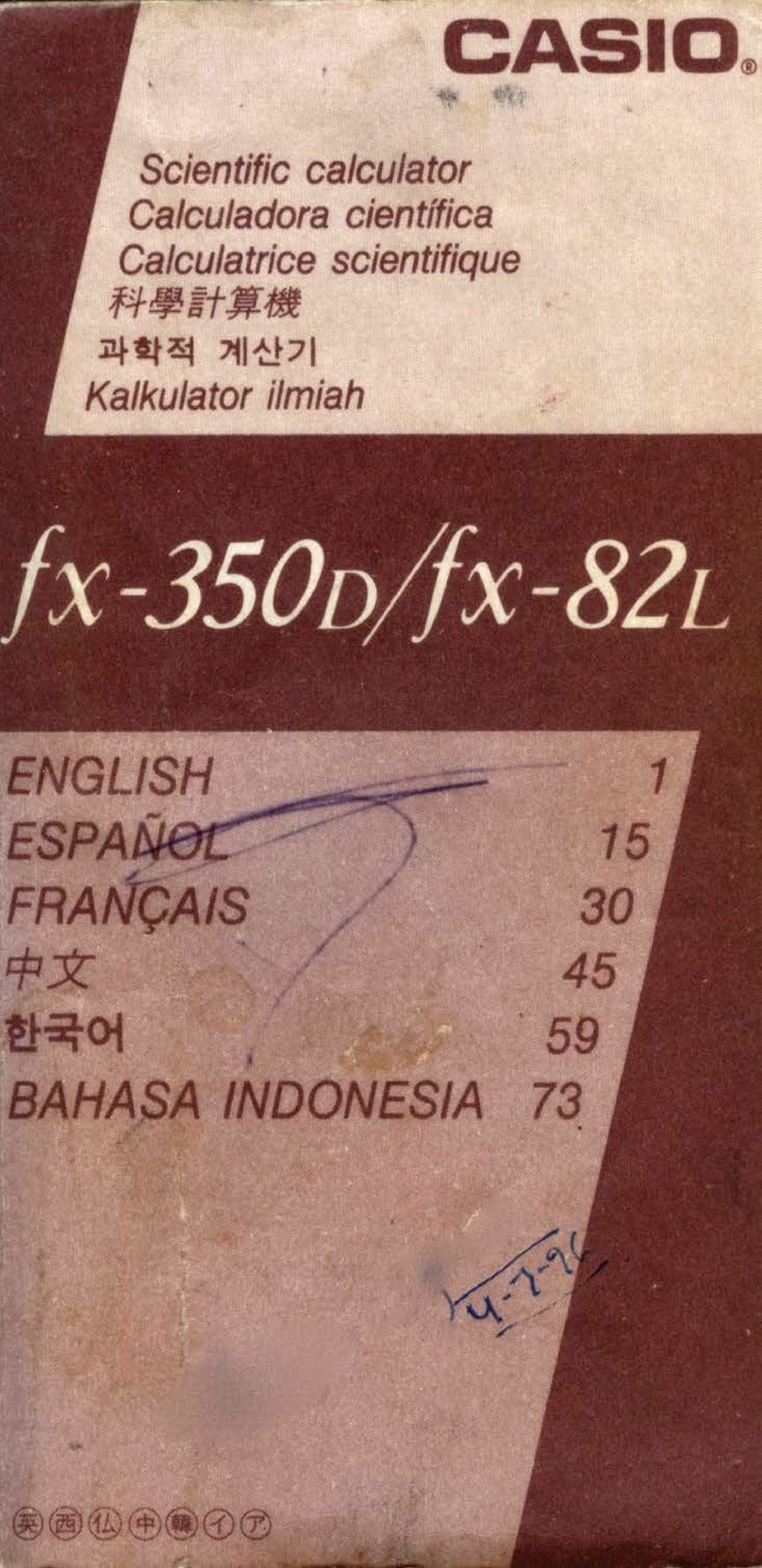 Casio fx-350D User manual