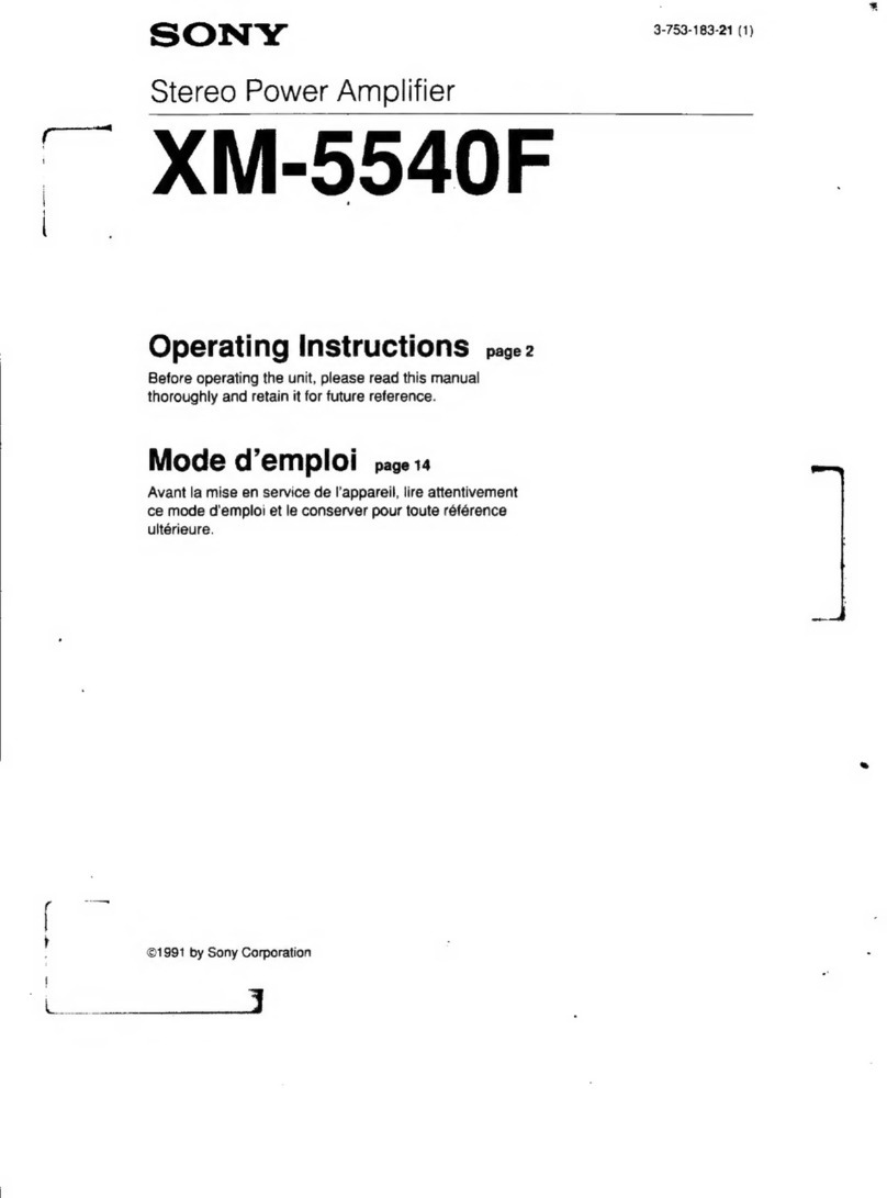 Sony XM-5540F User manual