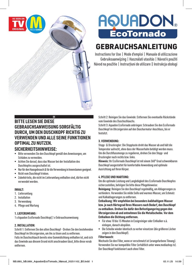 MediaShop AQUADON EcoTornado Instructions for use