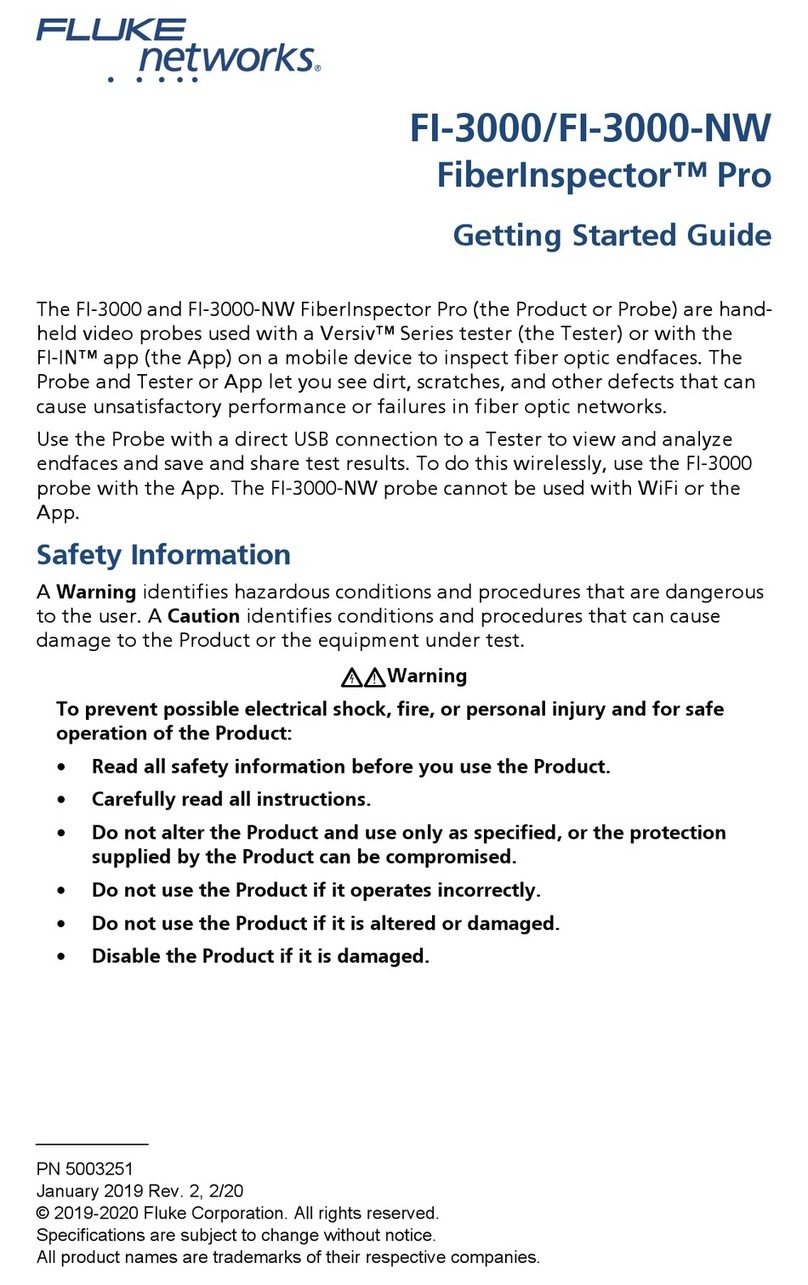 Fluke FiberInspector Pro FI-3000 User manual