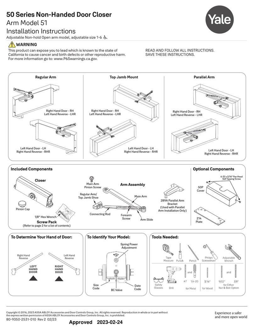 Yale 50 Series User manual