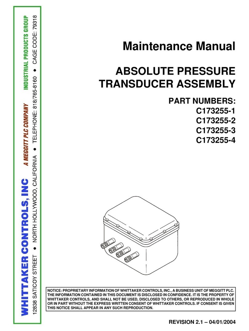 Meggitt Whittaker C173255-1 Maintenance manual