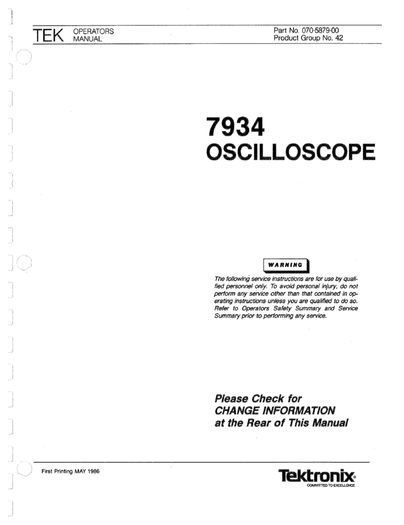 Tektronix 7934 User manual