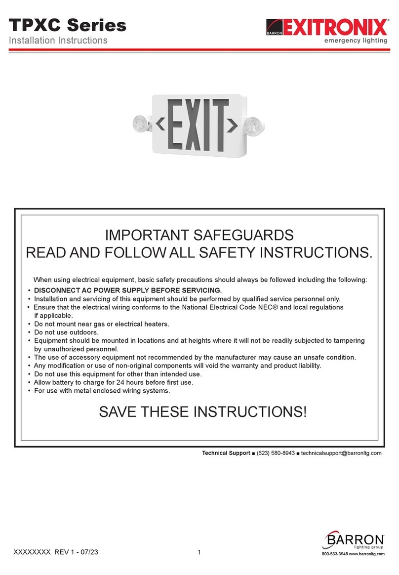 BARRON Exitronix TPXC Series User manual