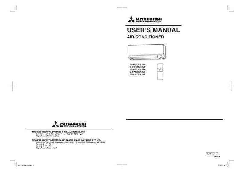 Mitsubishi Heavy Industries DXK05ZTLA-WF User manual