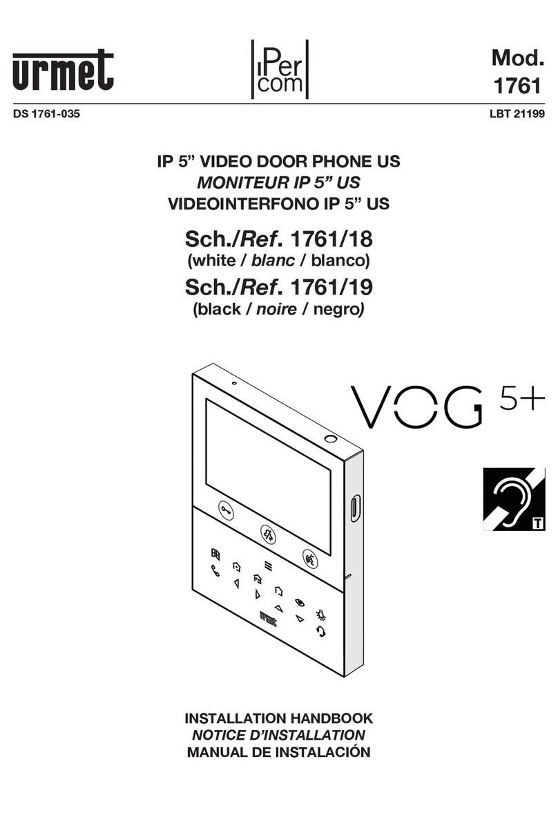 urmet domus Ipercom VOG 5+ 1761/18 System manual