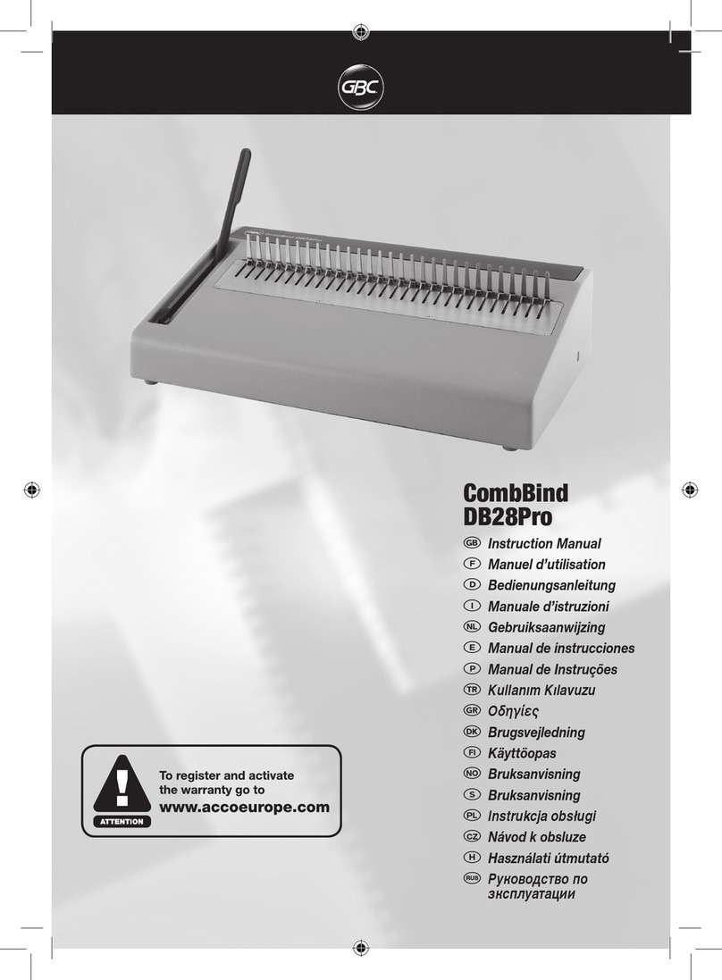 GBC CombBind DB28Pro User manual