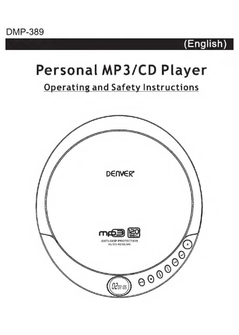 Denver DMP-389 Operating and safety instructions
