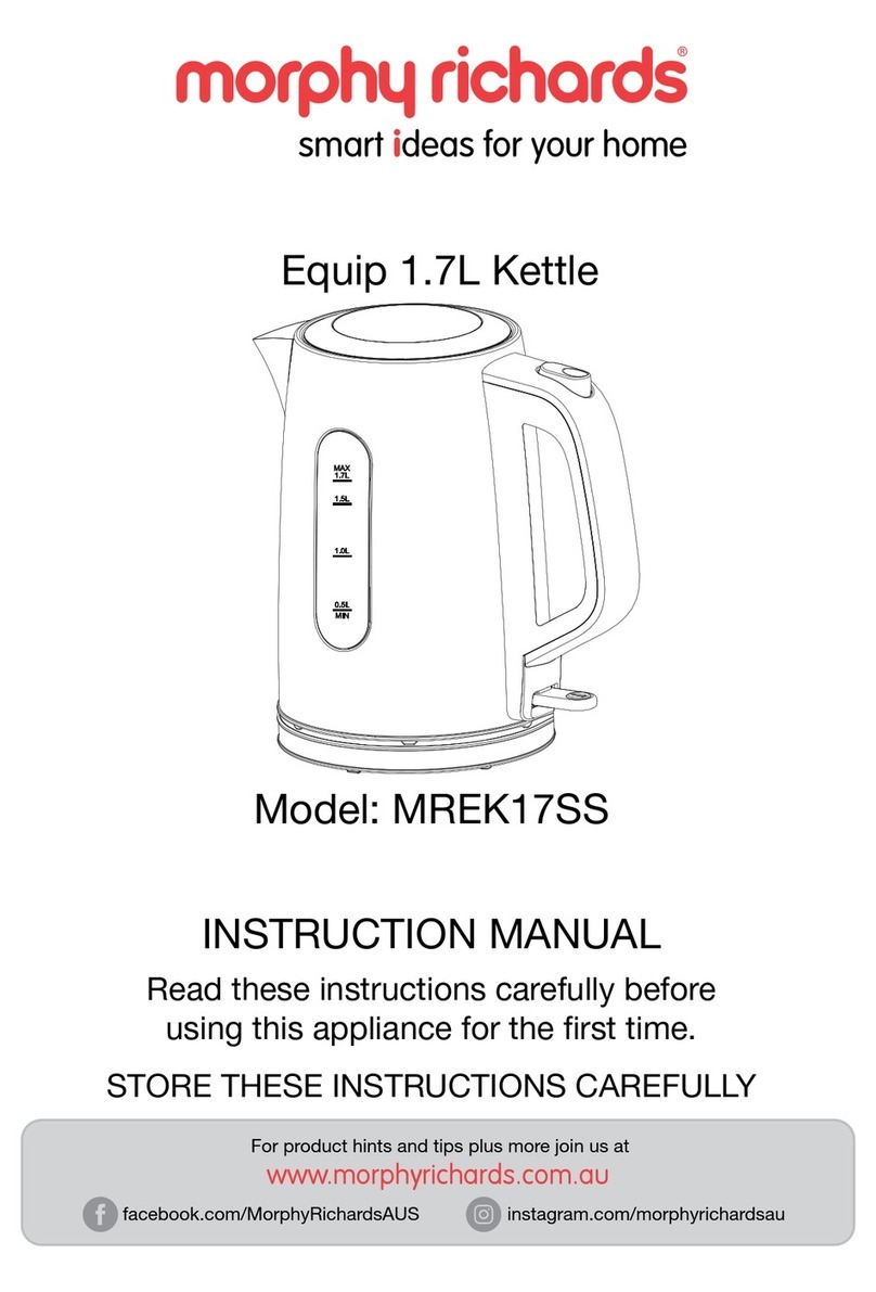 Morphy Richards Equip MREK17SS instruction manual