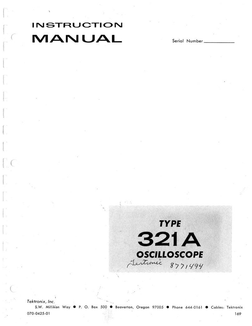 Tektronix 321 A User manual
