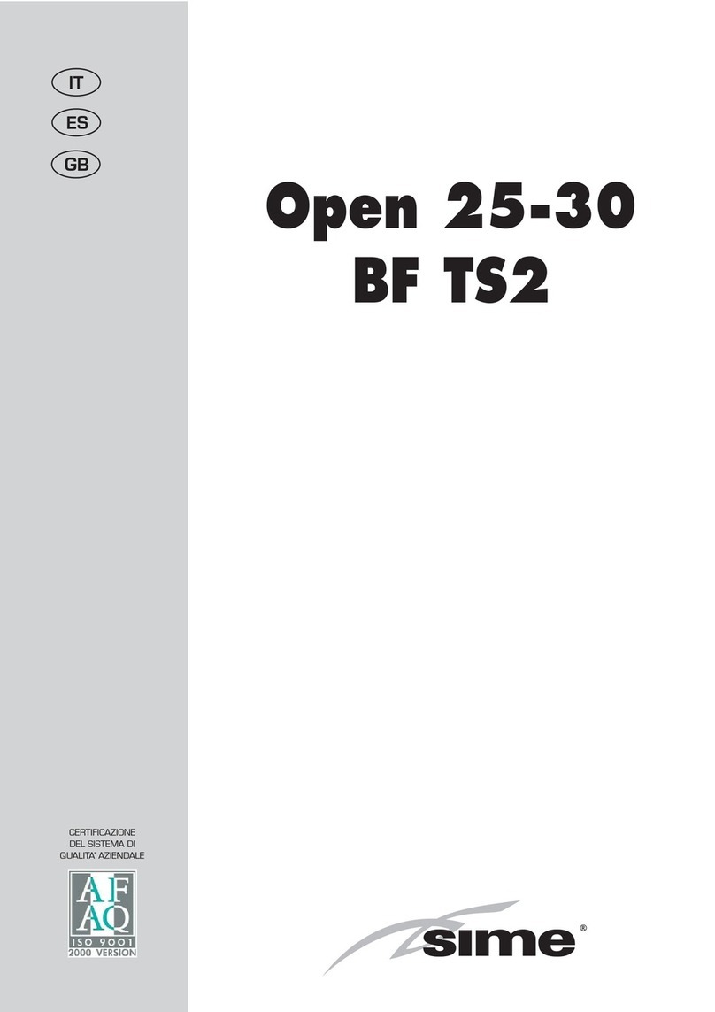 Sime Open 25 BF TS2 User manual